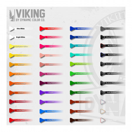 Viking by Dynamic Basic Color Set 7x30ml - Nordic Tattoo Supplies