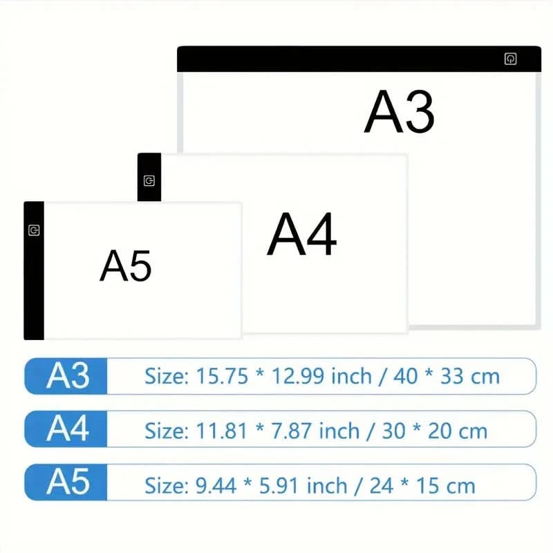 LED Zeichenbrett A5 - Dimmbarer Leuchtkasten Zum Abpausen & Malen