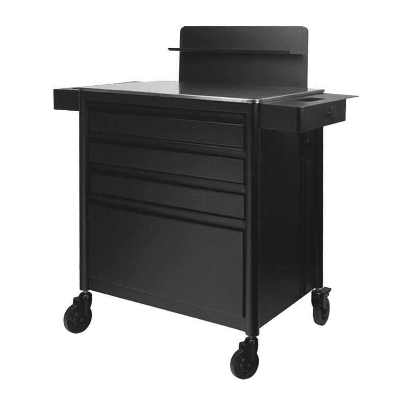 Tattoo Workstation Höhenverstellbar – Mobiler Tisch Mit Pigmentbox, 61-107 Cm, Schwarz