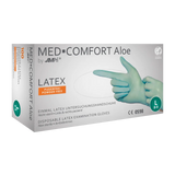 Latexhandschuhe, mintgrün, grün, puderfrei, Med-Comfort Aloe 100Stk