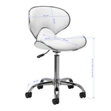 Gabbiano Kosmetikhocker 599 Weiß – Studio Hocker mit Komfort