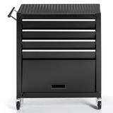 Workstation, Schwarz, 4 Schubladen Rückläufer