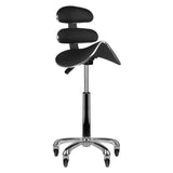 Tattoo Drehhocker mit Rückenlehne 80 Schwarz – Ergonomischer Studiohocker