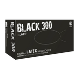 Latexhandschuhe mit Überlänge schwarz,  puderfrei, Black 300 Latex