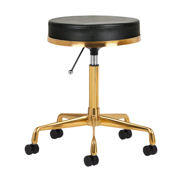 Tattoo Hocker Gold Black rund