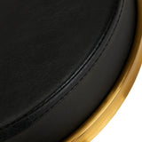 Tattoo Hocker Gold-Black | Runder Kosmetikhocker Studio
