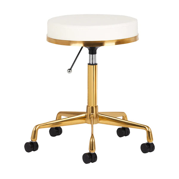 Tattoo Hocker Gold Weiß