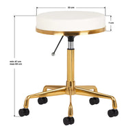 Tattoo Hocker Gold Weiß