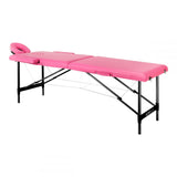 Klappbare Massageliege aus Aluminium Komfort Black Rosa