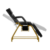 Kosmetikstuhl Schwarz-Gold