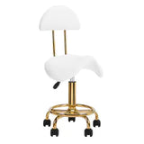 Kosmetikhocker Gold Lehne versch Farben