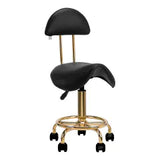 Kosmetikhocker Gold Lehne versch Farben