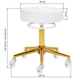 Hocker 54G Gold-Weiß
