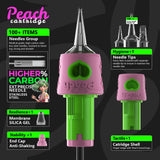 PEACH Cartridges | Tattoonadeln | Fine Line | High Quality | Extended Tip | 2025 | NEW