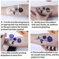 50 Stück Tattoo-Transferpapierfolie, Tattoo-Schablonen-Transferpapierfolie