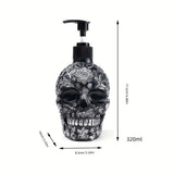 Seifenspender mit Totenkopf rostfreier Pumpe, nachfüllbare Flüssigseife 320ml