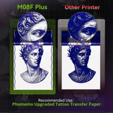 Phomemo M08F Plus kabelloser Tattoo-Schablonendrucker mit Touchscreen