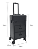 SkullDNA Multifunktions-Reisegepäck – Mobile Tattoo Workstation mit Schubladen und 360°-Rollen