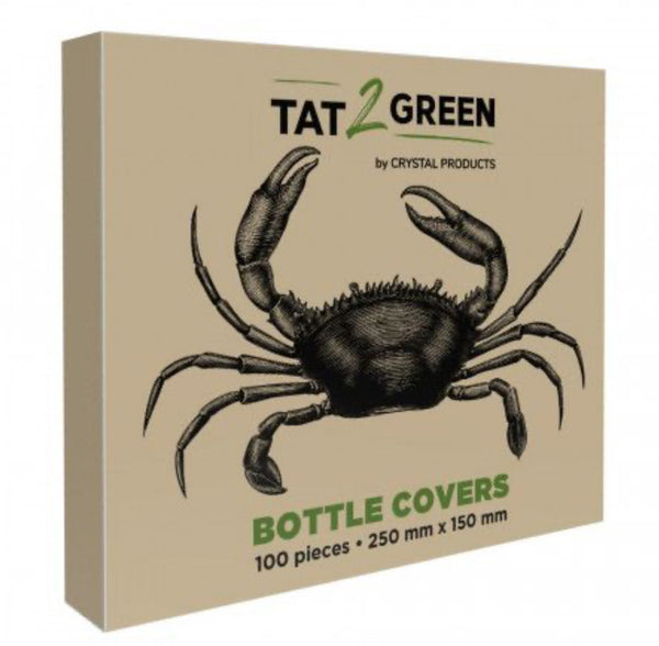 Tat2Green - Bottle Covers - Black - 250 mm x 150 mm - Box of 100