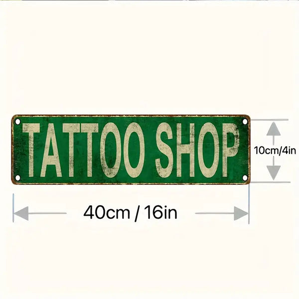 Tattoo Shop | Schild |  40cm x 10cm| Aluschild