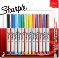 12 Sharpie ultra Fine Point Bunt Marker Set