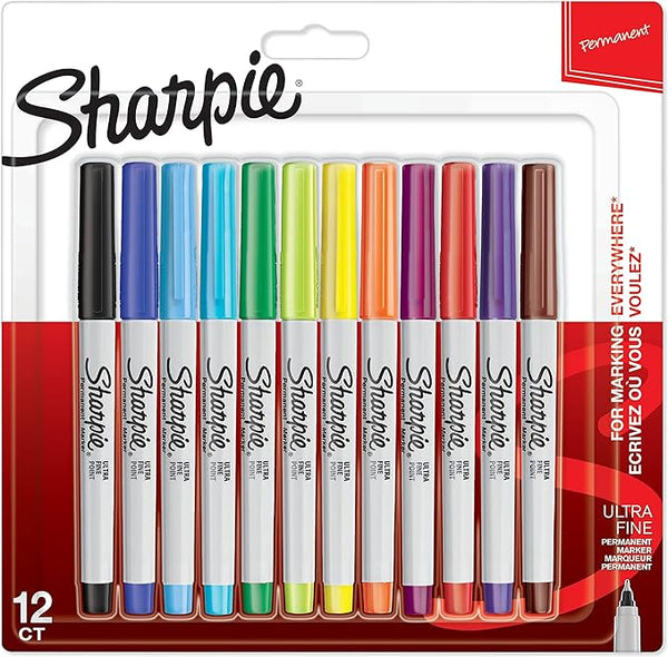 12 Sharpie ultra Fine Point Bunt Marker Set
