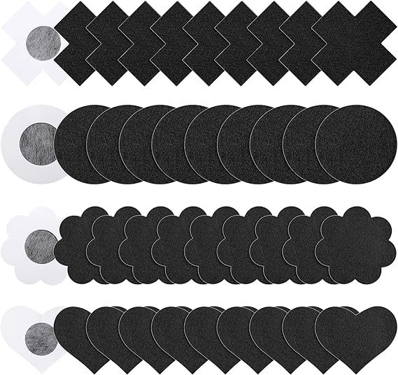 Nippelabdeckung Nippel Pads Black 40Stück Nippelcover Brustwarzenabdeckungen