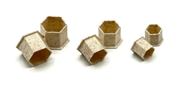 PLA "Bio Kunststoff" - Farbkappen HEXAGON - Verschiedene Größen 200Stk