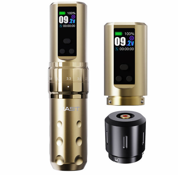 Dragonhawk Drahtlose Tattoo Pen Maschine 2,4-4,2MM Hub-Länge | Mast Fold 2 Pro (Version mit 2 Batterien
