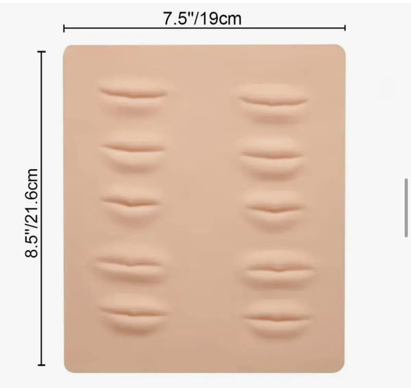 1pc 5d Silikon-Microblading-Lippen-Gesichts-Tattoo-Übungshaut, Permanent Make-up Microblading-Training Fake Skin