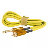 YELLOW SOFT SILICONE CLIP CORD RCA
