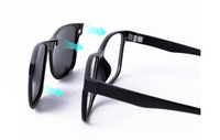 Brille mit integrierten Tattoo Filter