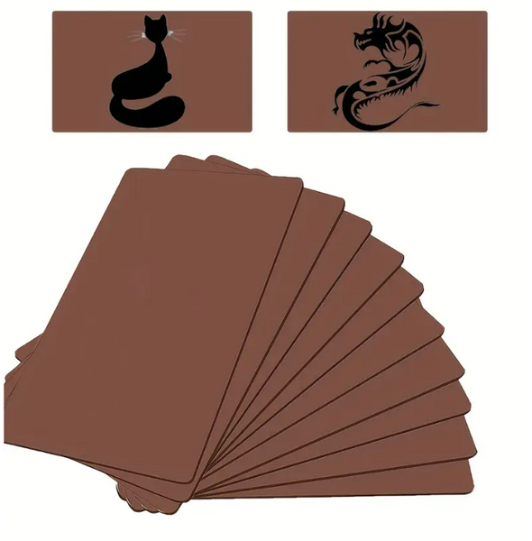 Braune Tattoo-Übungs-Haut, Maß 15,24*25,4 cm, Skin Fake Skin 1 Stk.