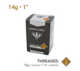 Precision Threaded Sterilized 1" Piercing Needles — Box of 100  14G