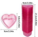 Herzförmige Tattoo Reinigungsbecher – Einwegbecher für Tattoo-Cartridges-40Stk