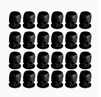 200 Farbkappen Kunststoff mit Sockel schwarz 15mm