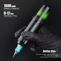 Dragonhawk X5 Wireless Rotary Tattoo Pen 4.0mm Stroke Black
