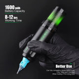 Dragonhawk X5 Wireless Rotary Tattoo Pen 4.0mm Stroke Black