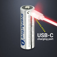 AKKU 18500 3.7V Li-ion 2100mAh USB-C