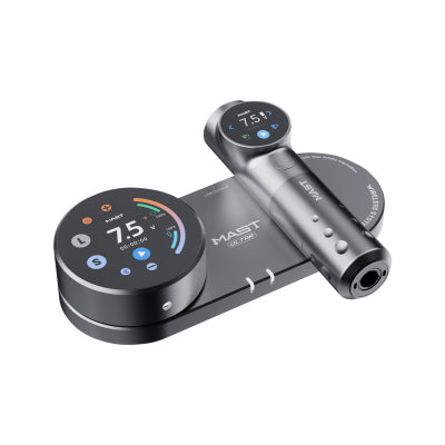 Dragonhawk Mast Archer Ultra Tattoomaschine mit Ladestation – Mattgrau – 4,5 mm Hub