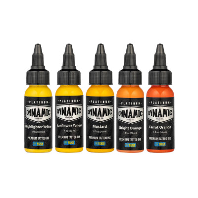 Platinum von Dynamic Tattoo Ink - Fire Set 5x 30 ml