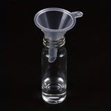 10 Stück Kunststoff-Mini-Trichter transparent