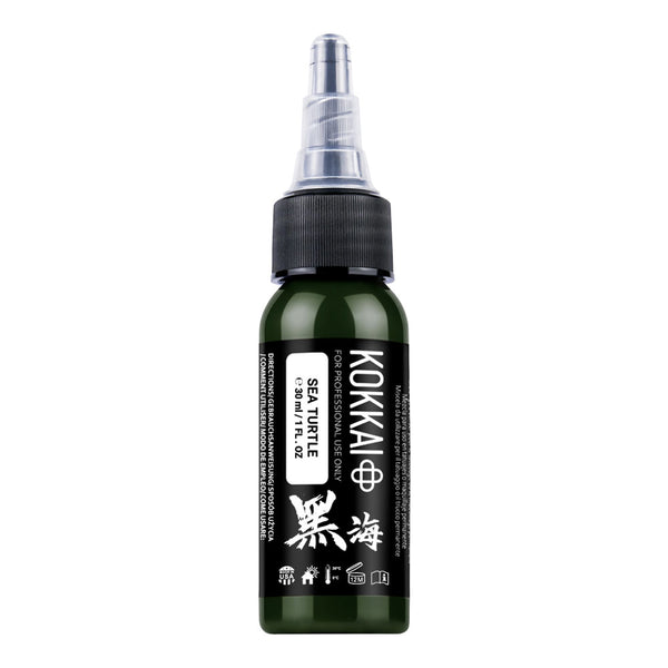 Kokkai Ink Sea Turtle 7 ml – REACH Grüne Tattoofarbe – AS Tattoo Supply