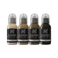 Weltberühmte Limitless Tattoo Ink – Sasha O'Kharin RGBY Green Set – 4x 30 ml