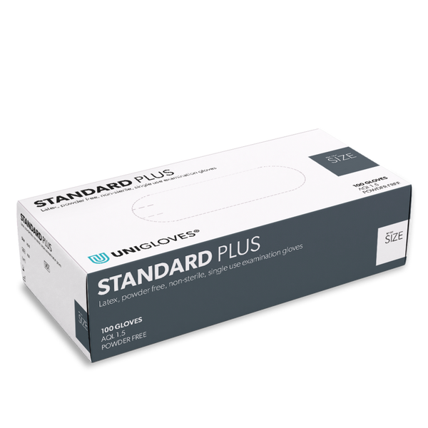 UNIGLOVES STANDARD PLUS® GLOVES 100STk LATEX puderfrei