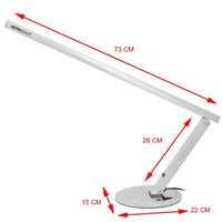 Arbeitsplatz Lampe Schreibtischlampe  Slim 20W Silber