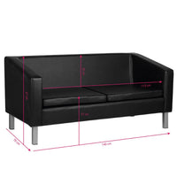Sofa für Wartezimmer 1803 schwarz