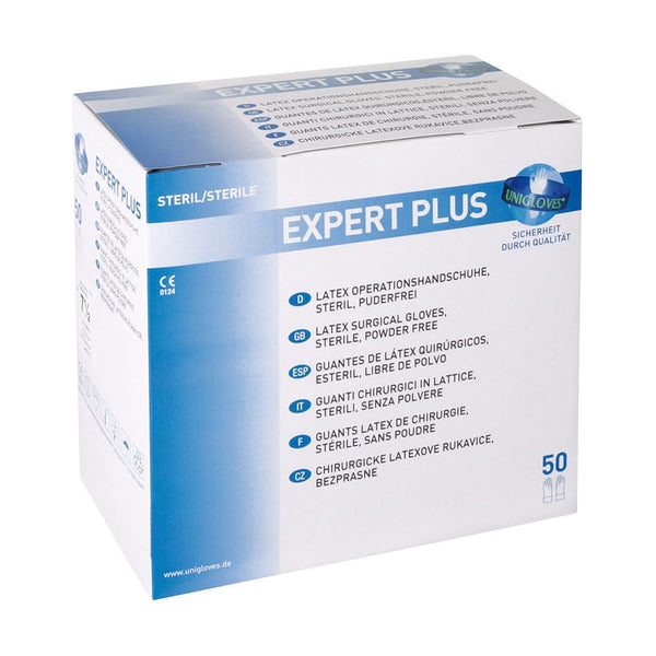 chirurgische sterile handschuhe Unigloves Expert Plus Latex OP-Handschuhe steril – 50 Paar – AS Tattoo Supply