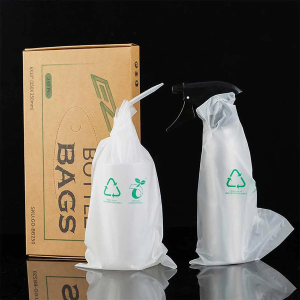 WASH BOTTLE COVER BAGS - 250 PER PACK BIO ÖKO PLA
