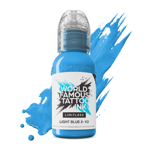 World Famous Limitless Tattoo Ink - Light Blue 2 v2 30ml